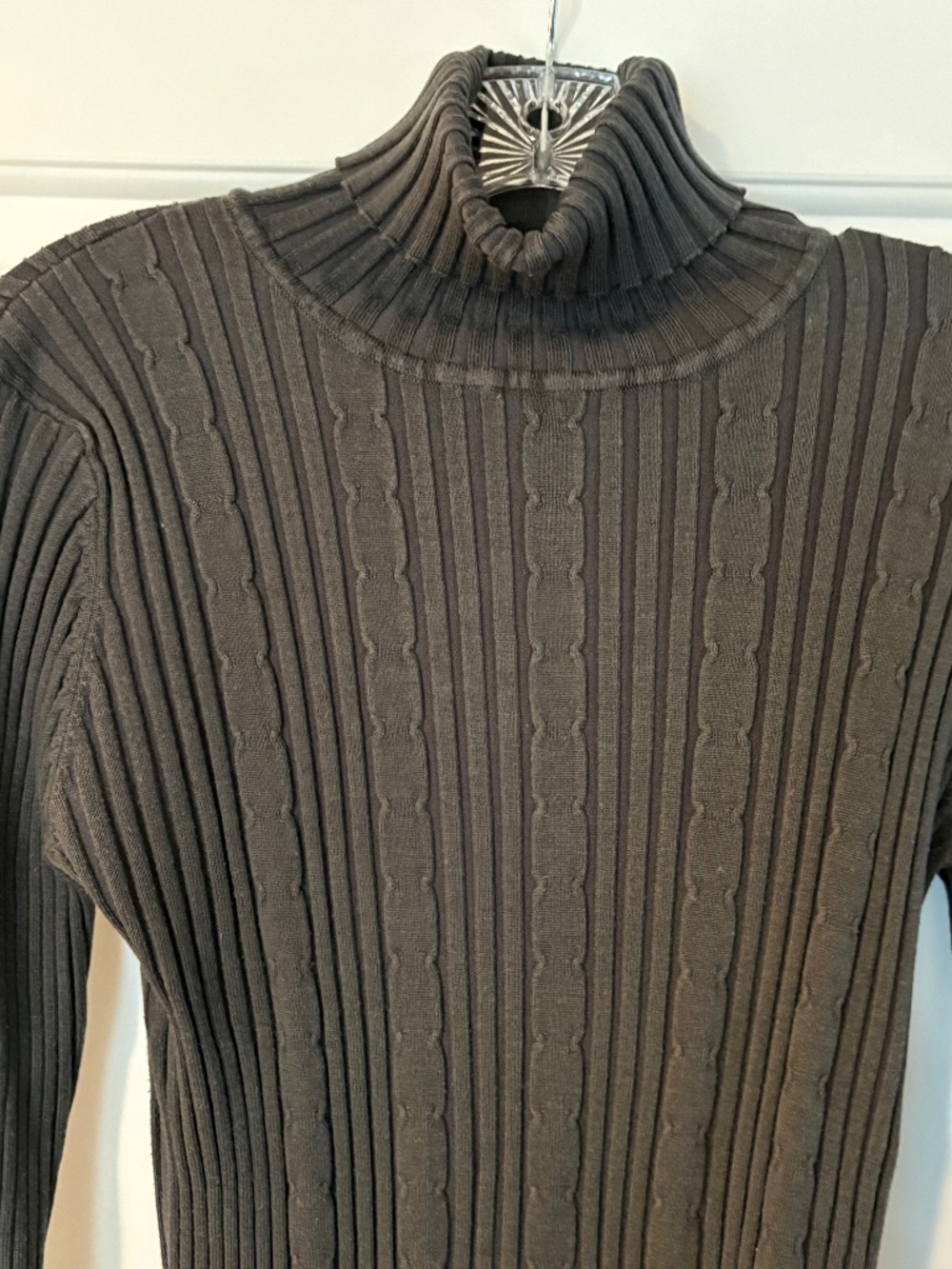 Belldini Gray Ribbed  Knit Turtleneck Sweater Women’s XL
